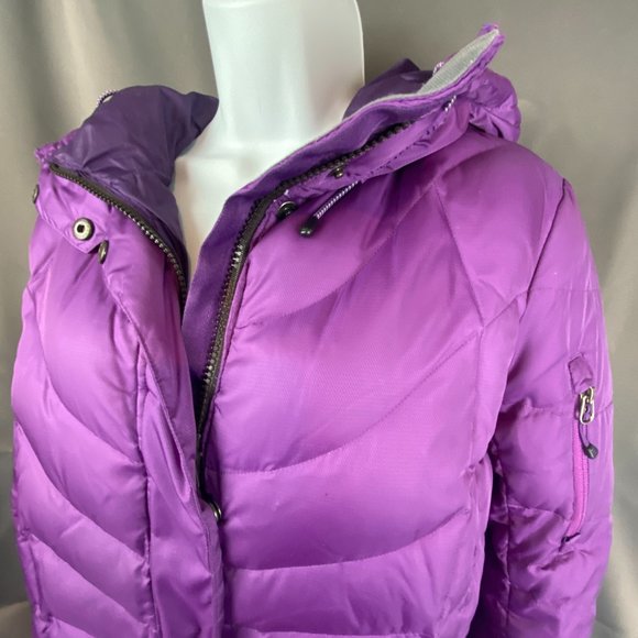 Lands End Purple Puffer Down Jacket Size Small 6-8 - Picture 13 of 13